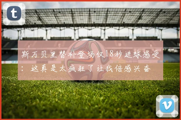 斯万贝里替补登场仅18秒进球感受：这真是太疯狂了让我倍感兴奋